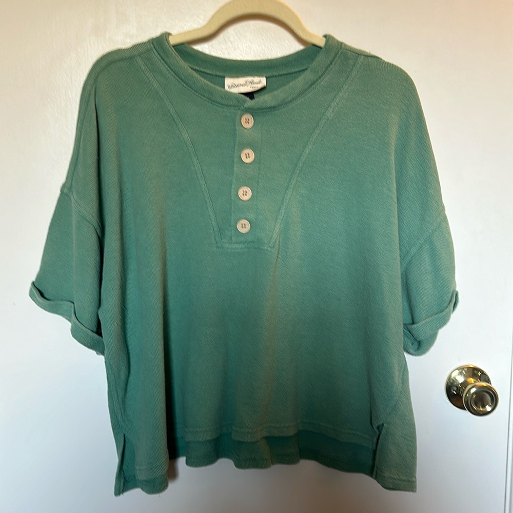Green casual top